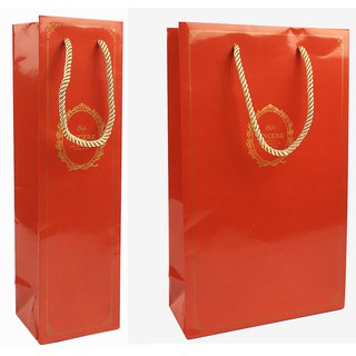 ☆╮Jessice 雜貨小鋪╭☆凡爾賽紅 酒袋 包裝用品 手提 紙袋 禮品袋 單款10入 (單瓶 雙瓶)