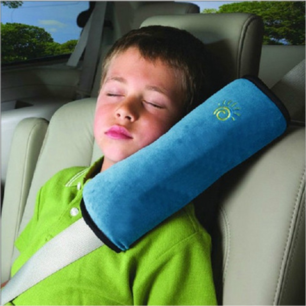 車用兒童安全帶長形靠枕 枕頭 幼兒 防護 安全帶配件 車內裝飾 護套 睡覺神器 車上睡覺枕頭 側靠枕 支撐器 頸枕
