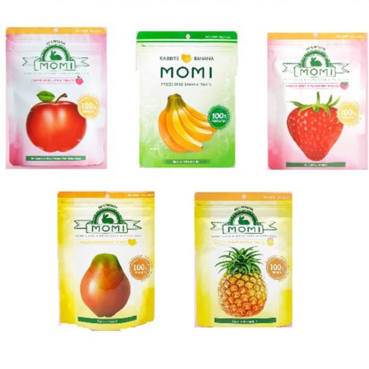 MOMI 天然100%果乾系列 冷凍乾燥零食 凍乾零食 小動物零食 蘋果 香蕉 草莓 木瓜 鳳梨