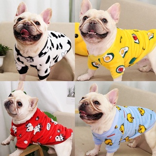 【限時下殺】寵物衣服 狗狗衣服 珊瑚絨 中大犬法鬥鬥牛犬小狗狗 秋冬保暖睡衣 外套 寵物用品 貓咪兩腳衣服