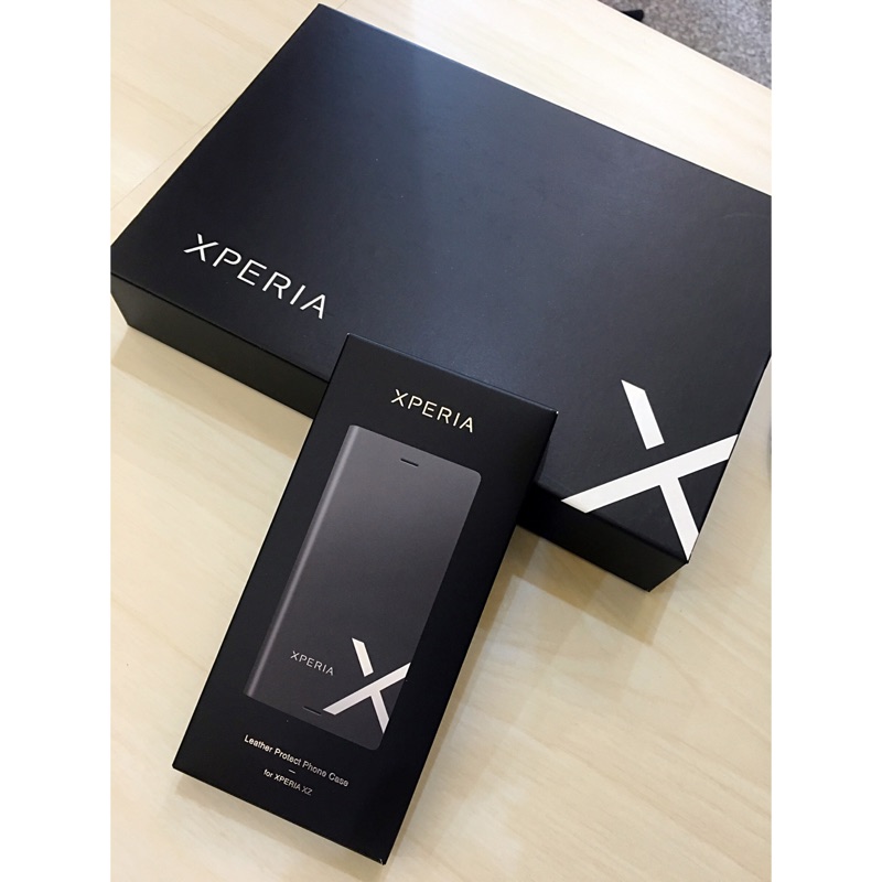 Sony Xperia XZ X Logo 原廠 珍藏皮套+手機殼
