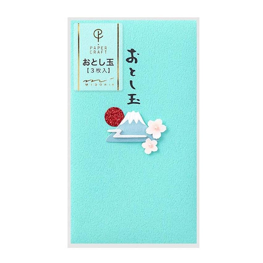 日本 MIDORI PC 紅包袋/ Mount Fuji/ 3入 eslite誠品