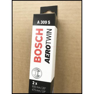 Bosch 軟骨雨刷【A309S】Mondeo MK4 MK4.5 V40 26+19 雨刷 JC原廠貨