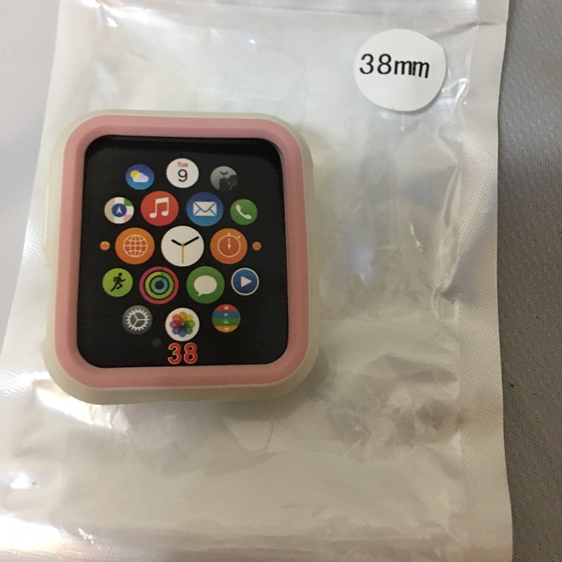 二手 Apple Watch 38mm 粉色 保護殼 無保護貼