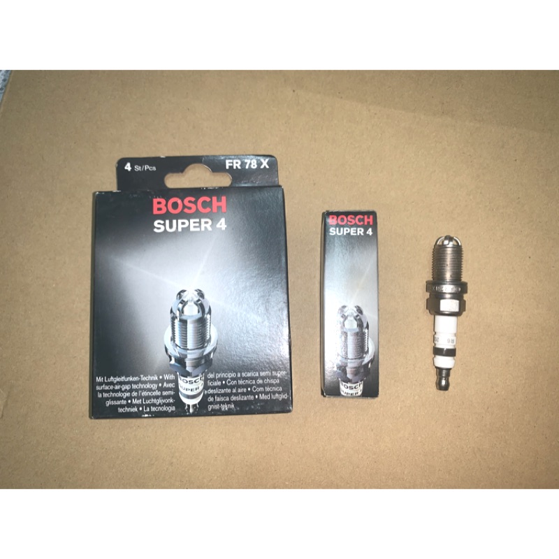 「德國製」BOSCH銀四爪火星塞 SUPER4 FR78X（一盒4入）#FR78X #BOSCH火星塞 #汽車火星塞