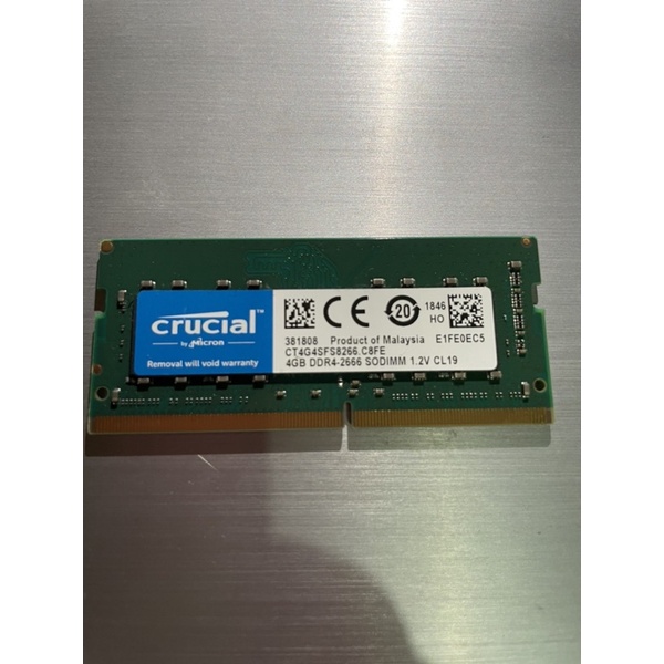 DDR4-2666 4GB Ram 美光 筆電用