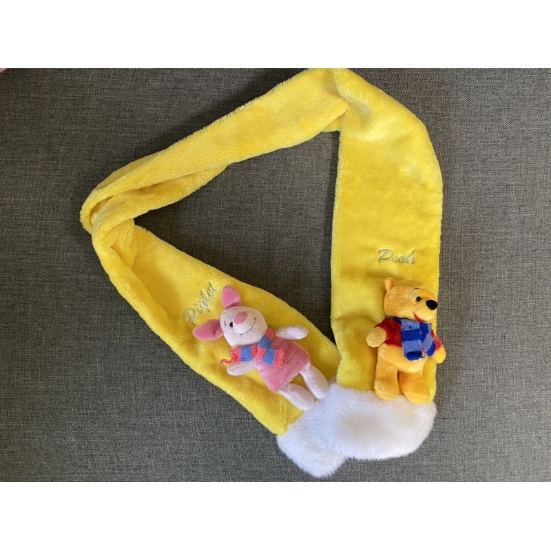 全新嬰幼兒童迪士尼Disney-Winnie pooh小熊維尼 粉紅豬圍巾 脖圍