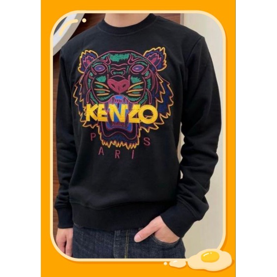 🔊現貨 👍正品  Kenzo 虎頭 動物 圖樣 刺繡  素T 大學T 衛衣 長袖