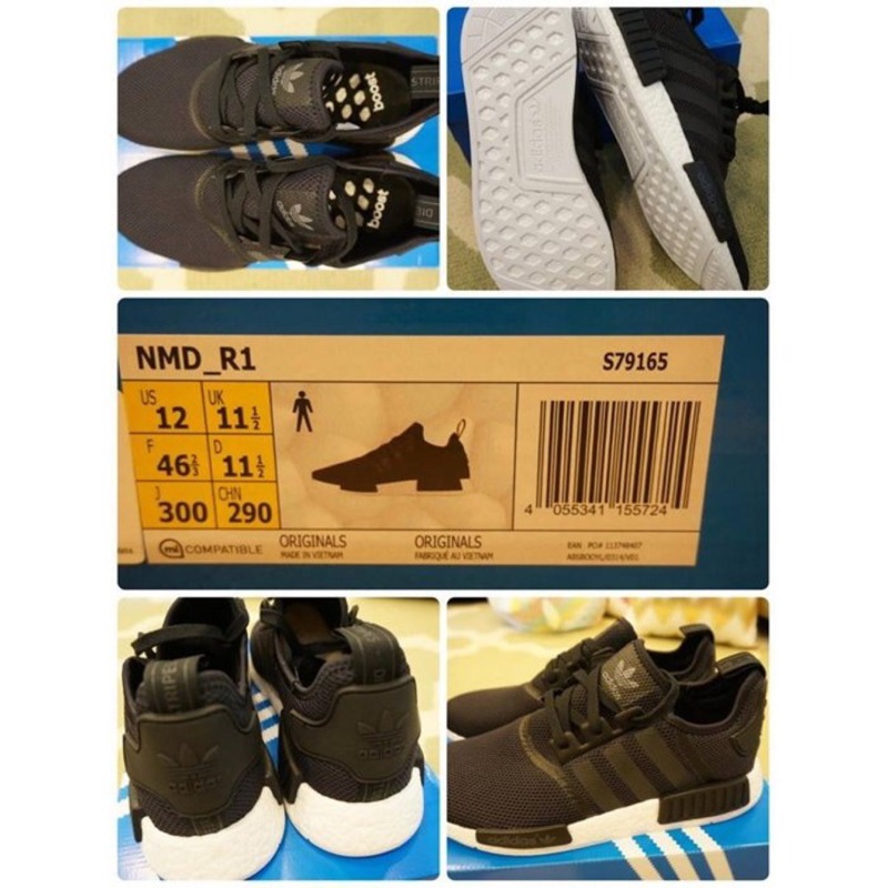 [現貨]Adidas Originals NMD_R1 Runner Boost 黑色/白色 S79165 S79166