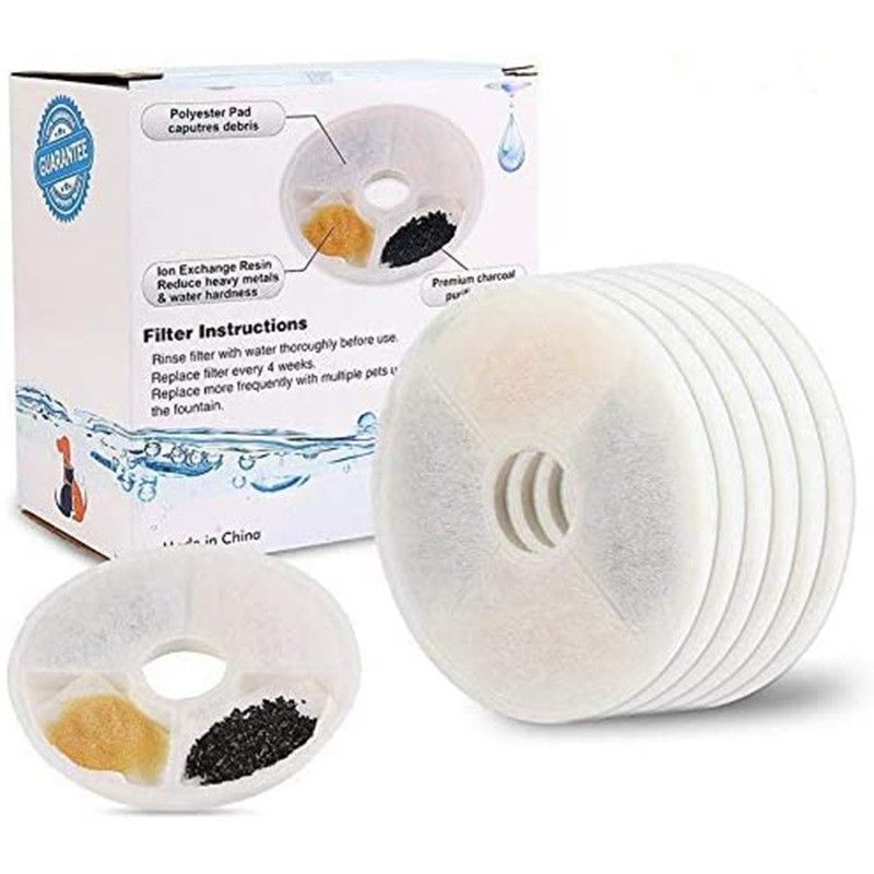 日本GEX寵物飲水機濾芯過濾片catit正品活性炭離子樹脂 軟水濾棉 過濾心  軟水棉 濾芯