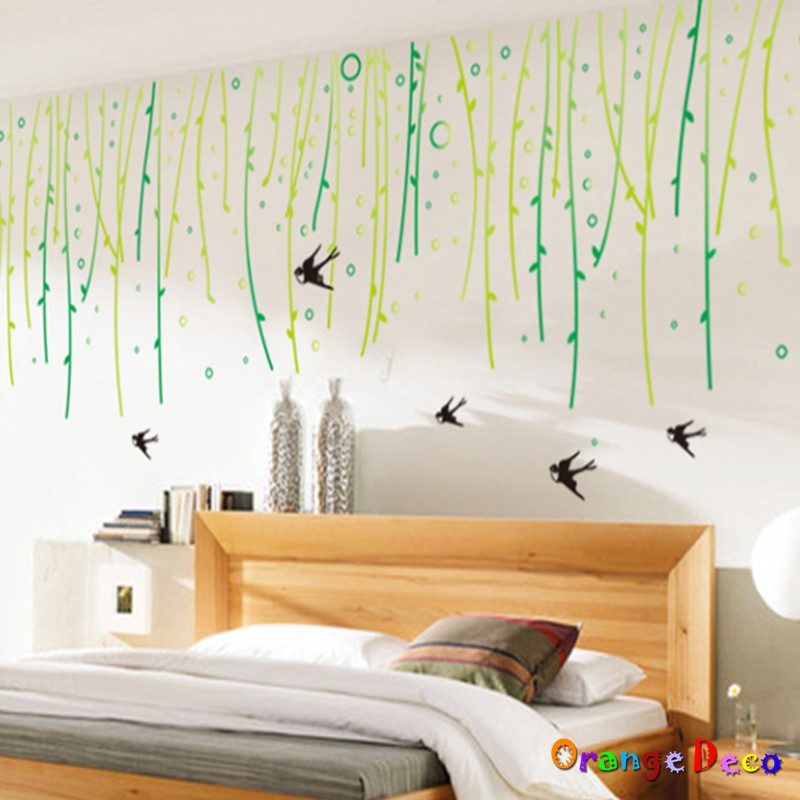 【橘果設計】柳燕 壁貼 牆貼 壁紙 DIY組合裝飾佈置