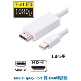 全新附發票！Mini Displayport mini DP 轉 HDMI apple 蘋果MAC轉接線 1080P