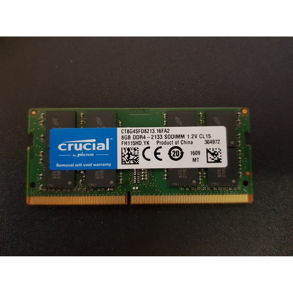 Micron美光 Crucial DDR4 2133 8G RAM 1.2V 終身保固