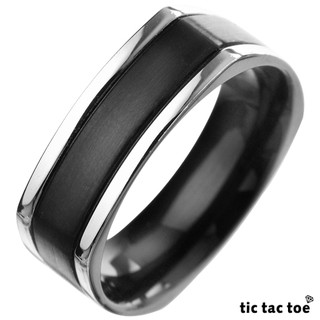 tic tac toe OUTLET精選 愛的色彩白鋼男戒指 現貨