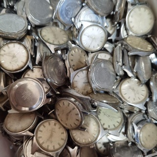 報廢機械錶帶殼拆配件國產機械手錶上發條收藏董手錶隨機出貨