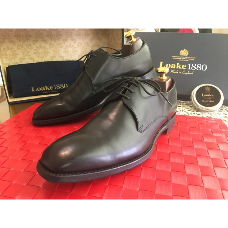Loake 英國百年手工皮鞋品牌  只穿一次 極新 紳士皮鞋 Cornwall 8E寬楦。附原廠盒 鞋油 鞋袋 鞋撐