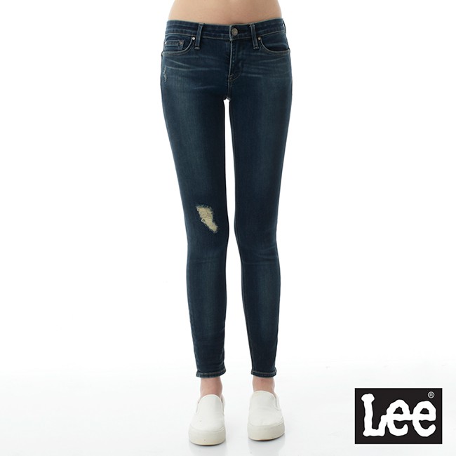 Lee 418 低腰緊身窄管牛仔褲 女 藍 Body Optix LL1601993AD