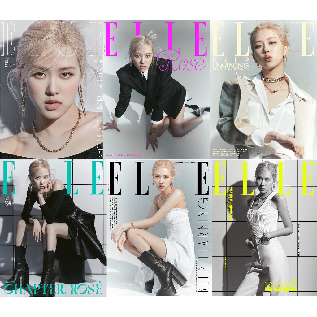 【回憶系列】 ELLE (KOREA) 6月號 2021 六封面 Rosé 韓國雜誌 送海報和包包