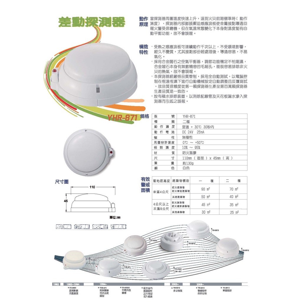 群力消防器材 差動式探測器感知器yhr 871 消防署認證火警設備接總機 含稅蝦皮代開發票 蝦皮購物