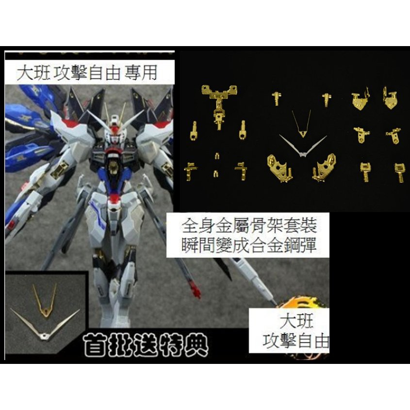 [絕版 防暴 PC 週年慶 特典2.0 送工具] MG 1/100 MB樣式 攻擊自由 金屬補件 metal build