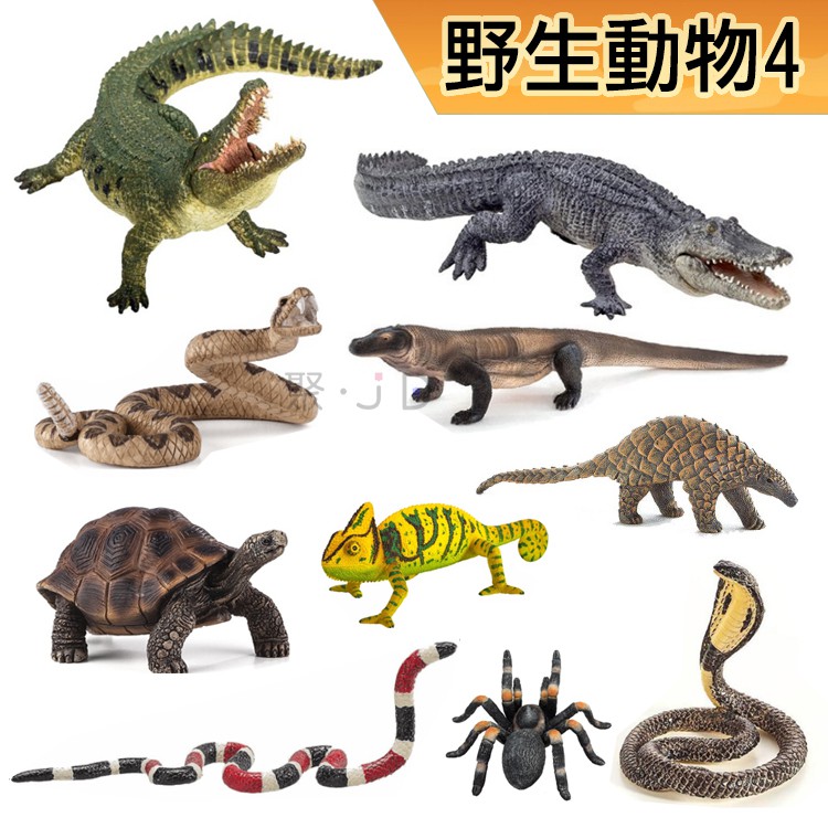 玩得購【MOJO FUN 動物模型】野生動物4-爬蟲類/蛇/眼鏡蛇/變色龍/科莫多巨蜥/穿山甲/蜘蛛(3歲以上)
