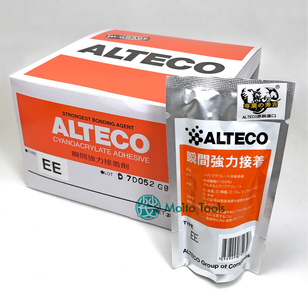 ❯❯ 新加坡廠 日本品牌 ALTECO 通用型 20g 瞬間強力接著劑 三秒膠 快乾膠 瞬間膠 20瓶