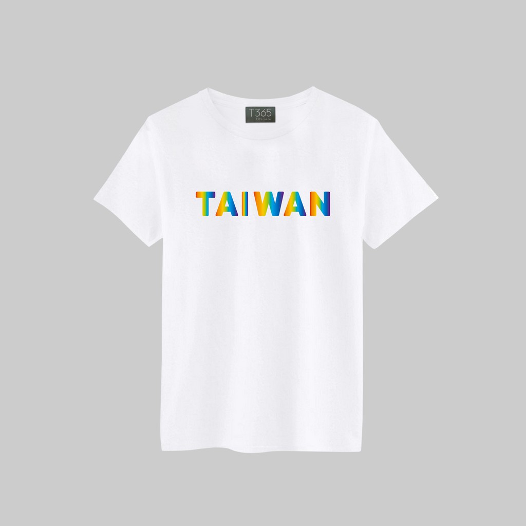T365 TAIWAN 台灣 臺灣 愛台灣 國家 字型 大寫 麥克筆 英文 彩虹配色 T恤 男女可穿 下單備註尺寸 短T
