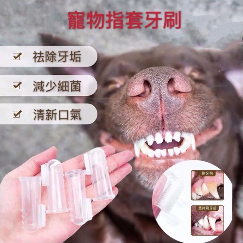 【TA寵TA】寵物透明乳膠手指牙刷 狗狗貓咪手指套牙刷 硅膠牙刷 寵物清潔刷 清潔口腔 除牙結石口臭 犬貓專用牙刷
