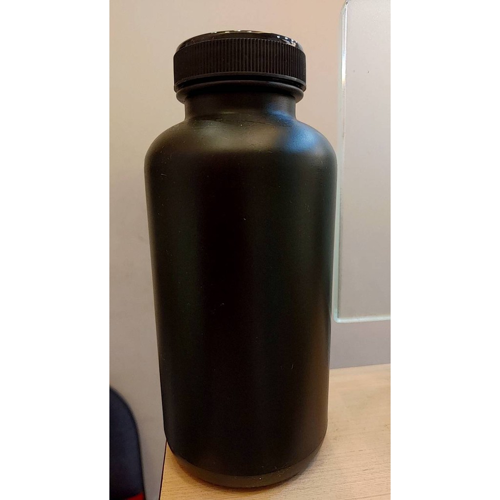 500ml全黑廣口瓶 2號 PE材質 可分裝酒精及次氯酸水和二氧化氯專用(須不透光)