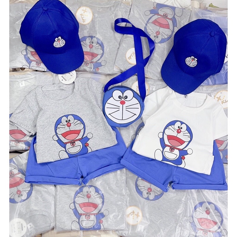 閃電 4 件可愛的衣服、襯衫、帽子、哆啦A夢圖案男孩的詳細信息