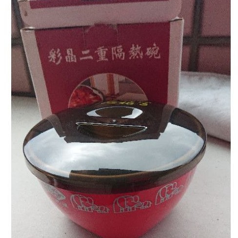 全新 松山慈祐宮 彩晶二重隔熱碗 蝦皮購物
