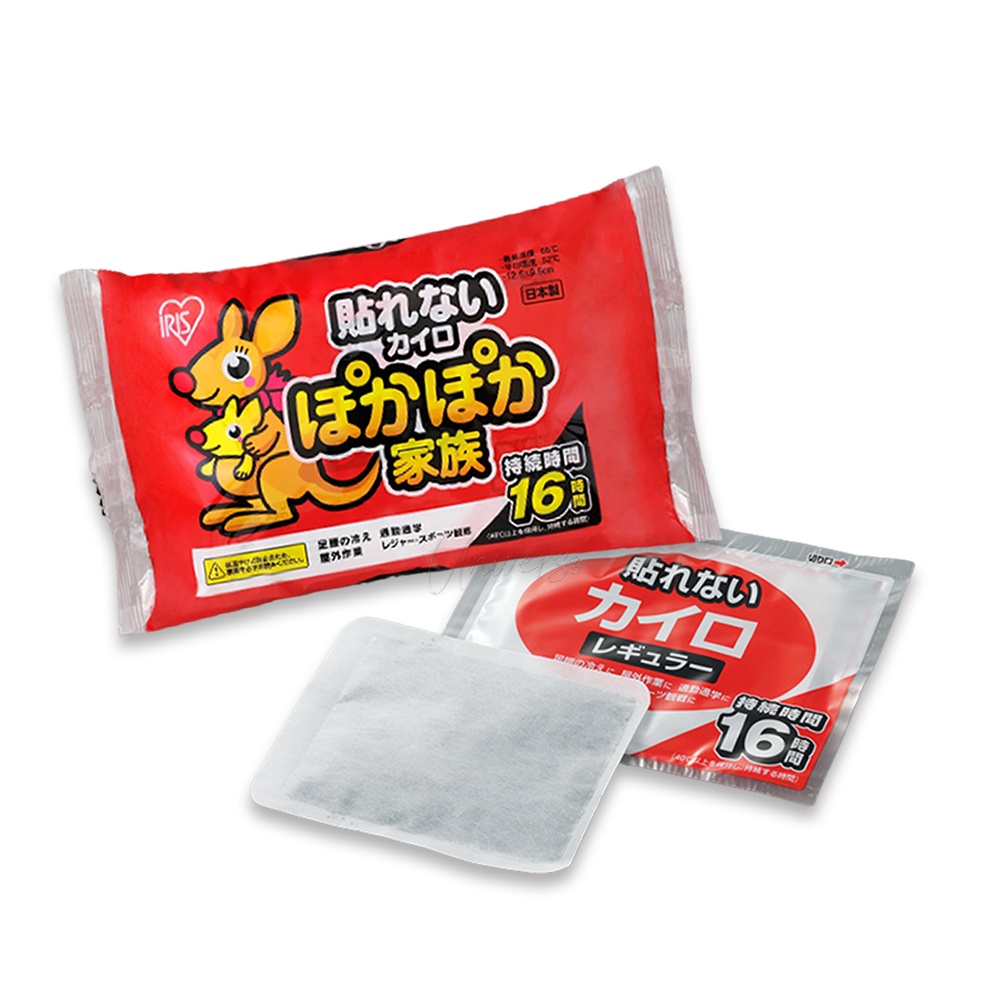 日本 IRIS 袋鼠家族 暖暖包 10入袋裝 持久16小時 袋鼠暖暖包 手握式 暖暖包 熱敷