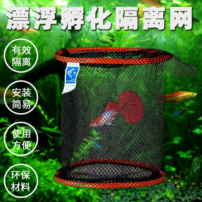 （量大價優）孔雀魚繁殖網密網隔離盒孵化盒漂浮網多功能孵化網小魚生產隔離網 JY
