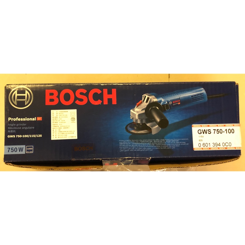 BOSCH（博世） 手提圓盤電磨機（GWS 750-100）非 (GWS 7-100)