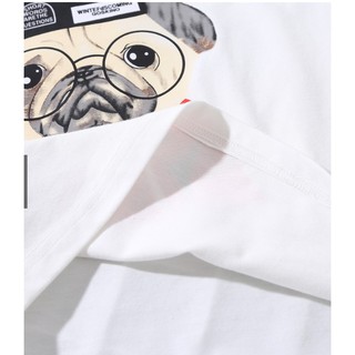 鬥牛犬(白色)-短袖 T恤 上衣 男生 女生 女裝