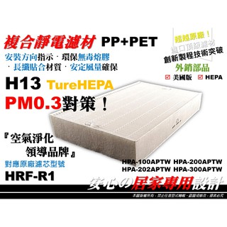 【HEPA】空氣清淨機 濾網 原廠 型 濾心 濾芯 Honeywell HPA-100APTW 同 HRF-R1