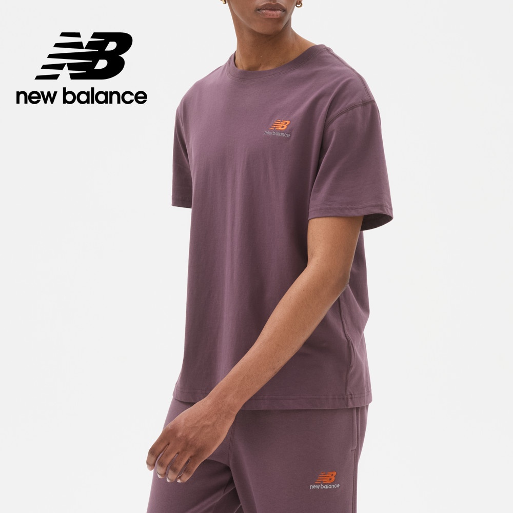 【New Balance】 NB 短袖上衣_中性_咖紫色_UT21503TRF