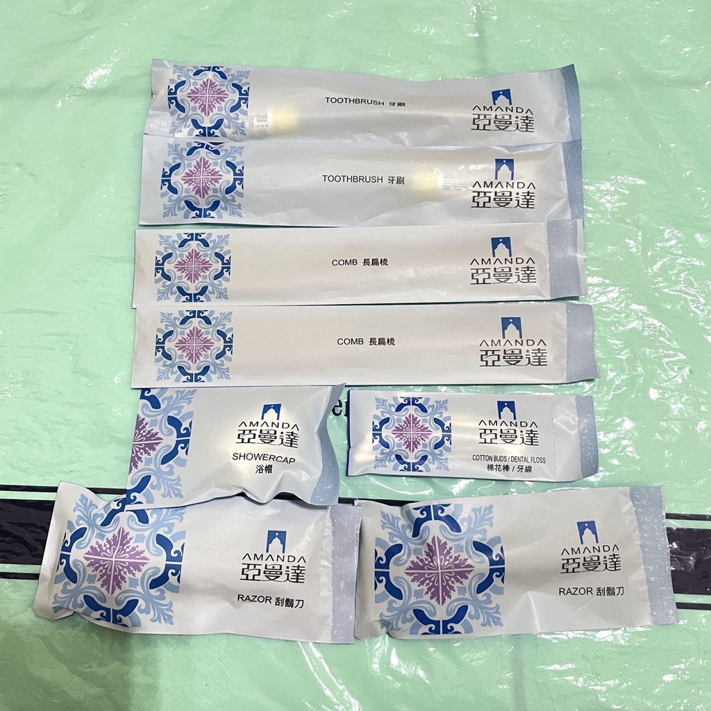 全新現貨 墾丁亞曼達會館 蔡依林 渡假飯店 牙刷 浴帽 棉花棒 長扁梳 牙線 刮鬍刀 飯店備品 高級飯店 同款 台灣製