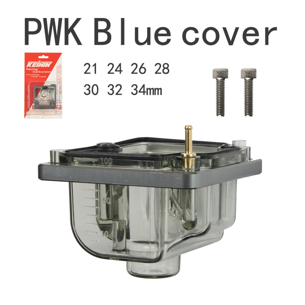 pwk21-34黑色尼龍透明硬質合金下蓋碗適用於月半PWK KSR Oko Koso Keihin化油器
