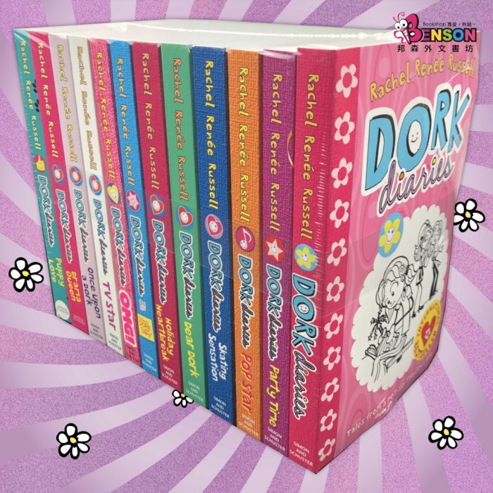 [邦森外文書] Dork Diaries Collection 12本 怪咖少女事件簿：明星中學初體驗 女生版的遜咖日記