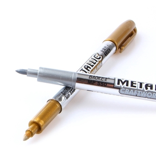 金屬馬克筆金色和銀色藝術設計 1.5 毫米油漆筆學生用品