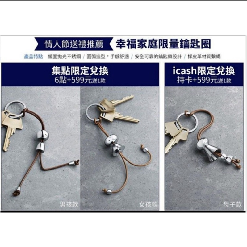 GEORG JENSEN 7-11 Alfredo Key Ring【幸福家庭限量鑰匙圈: 母子款】全新