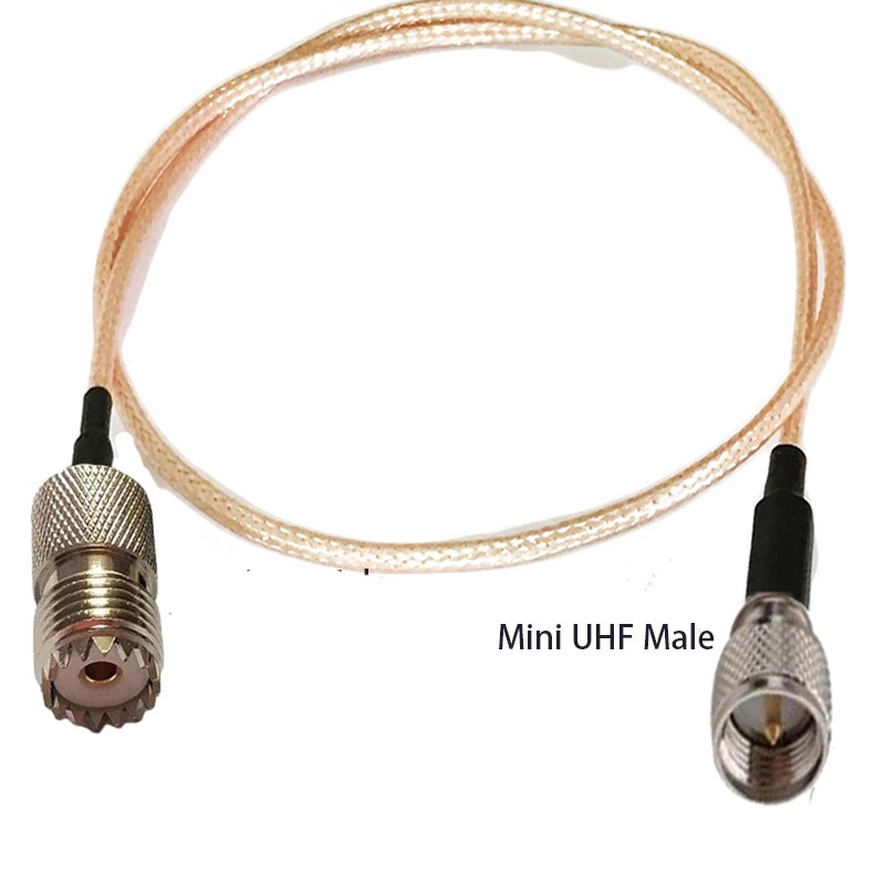 Rg316 迷你 UHF 插頭公對 UHF SO239 母連接器射頻同軸同軸電纜 10/15/20/30/50cm 1/