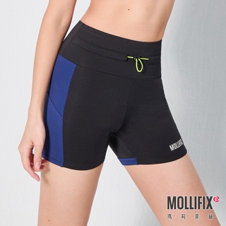 【Mollifix 山海衣】瑪莉菲絲 水陸兩用速乾防曬3分褲 (黑)、瑜珈服、Legging