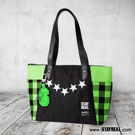 STAYREAL Fashion Note Bag 飛炫托特包(無版型/綠色)