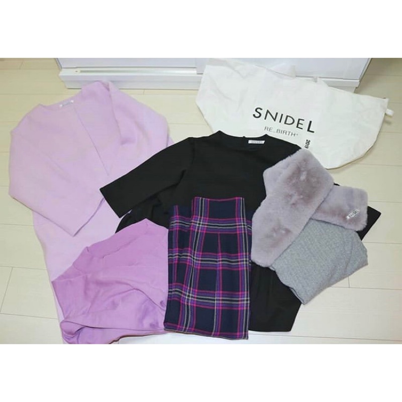 Snidel 19福袋拆售夢幻粉紫大衣 蝦皮購物