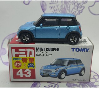 (現貨) 6 Tomica 多美 2016新車貼 43 Mini Cooper (盒況車況請看圖)