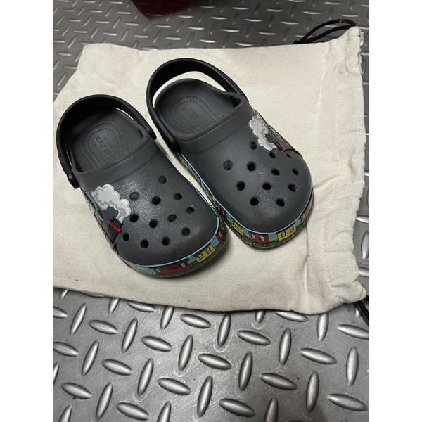 Crocs 兒童灰色火車布希鞋(正品)
