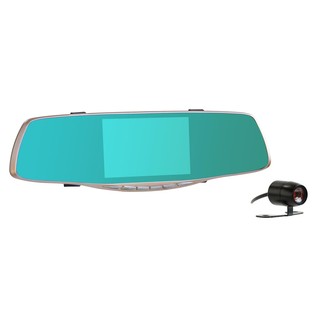 JASET佳士途 雙鏡頭後視鏡行車紀錄器 支援倒車顯影尺規功能 超大4.3吋螢幕 停車監控 防眩光功能