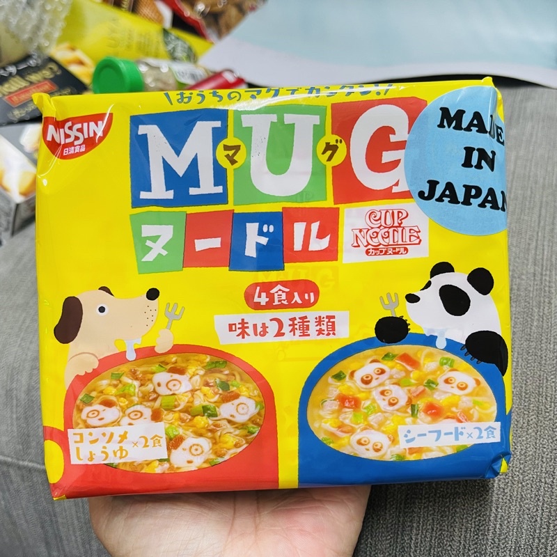 日本 Nissin 日清 MUG雙味泡麵 4食入 馬克杯麵 醬油海鮮